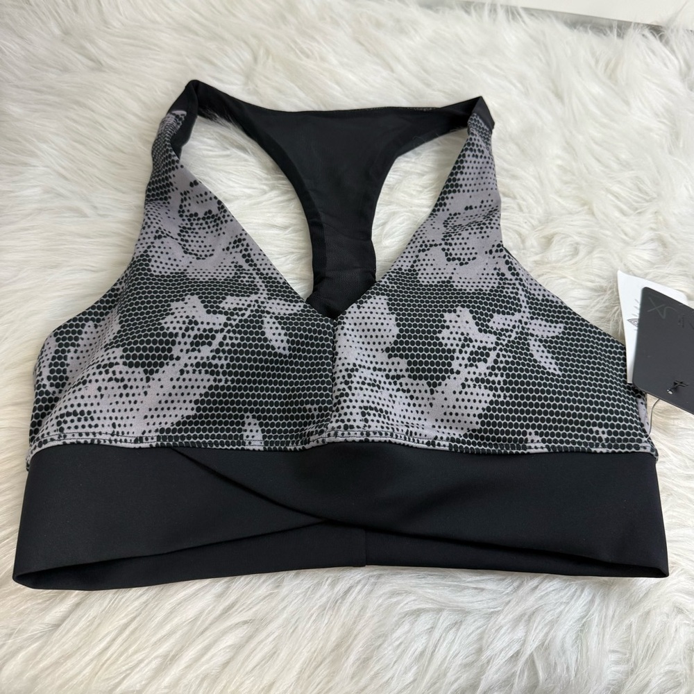 NUX Black and‎ Gray Performance Sports Bra